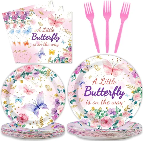 Miniatura 47 de 96 piezas de decoraciones de vaquera, suministros de fiesta, platos de papel con estampado de vaca, platos y servilletas desechables occidentales