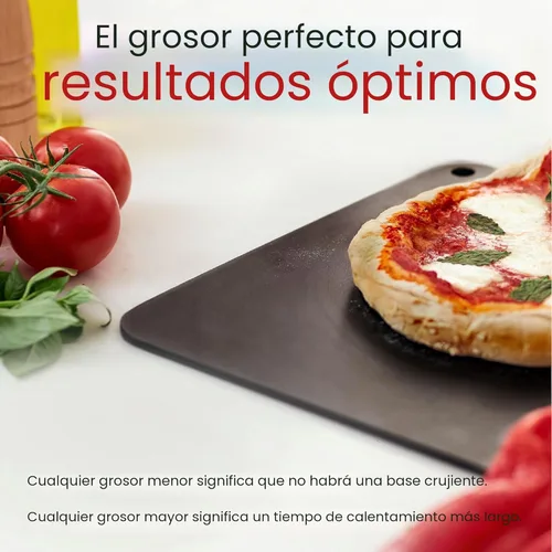 Miniatura 3 de Pizza Steel PRO de Hans Grill Hoja cuadrada para hornear de metal conductivo XL (1/4 de pulgada de grosor) para cocinar pizzas en horno