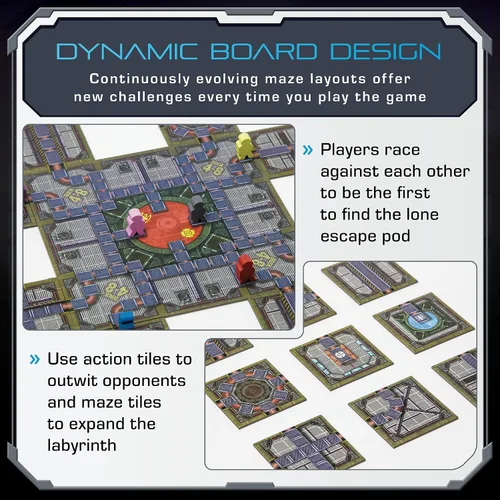 Miniatura 2 de Juego de Mesa No Escape - Juegos de Mesa de Estrategia para Adultos, Juegos Familiares, Juegos de Fiesta. Juego de Laberinto de Traidor de Sabotaje