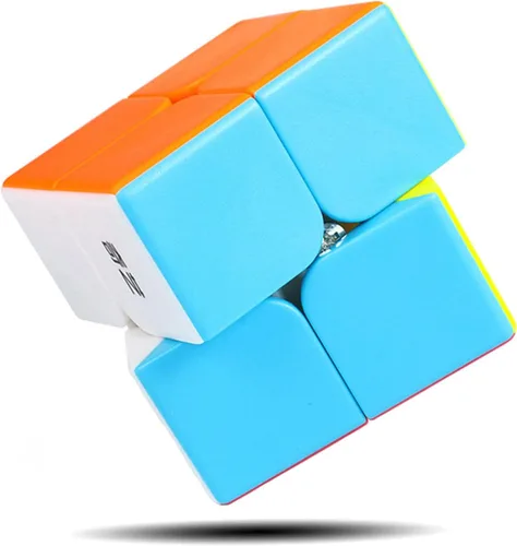 Cubo mágico original sin pegatinas 2 x 2, material ABS, rompecabezas giratorio, estilo clásico, 1 unidad, 1 unidad, 7 años en adelante, 1 juego, 1