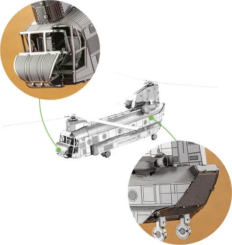 Miniatura 6 de Metal Earth CH-47 Chinook Kit de modelo de metal 3D