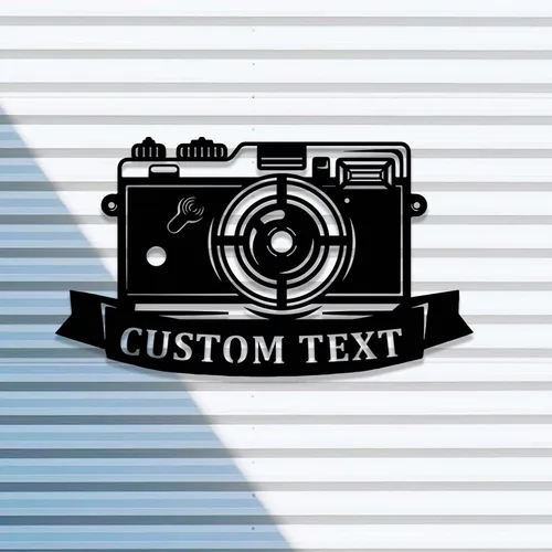 Miniatura 2 de Letrero de fotografía personalizado, decoración de estudio fotográfico, cámara personalizada, arte de pared de metal, fotógrafo, regalo