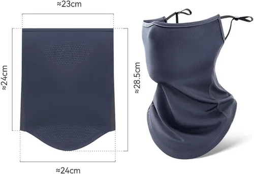 Miniatura 3 de Funda protectora solar para la cara, protección UV, bufanda para la cara, para mujeres y hombres, con cintas elásticas para las orejas, protector