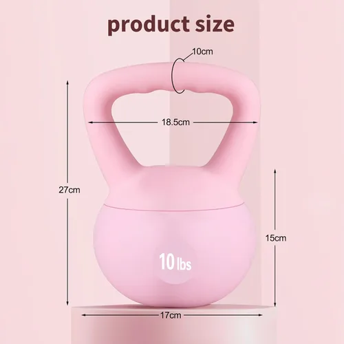 Miniatura 2 de Pesas rusas suaves (5-30 libras), relleno de arena de hierro para gimnasio en casa, entrenamiento de fuerza y fitness, diseño a prueba de golpes
