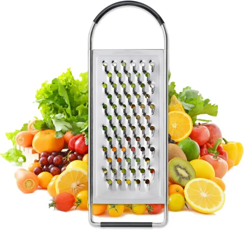Miniatura 8 de Rallador de queso de mano, ralladores planos de acero inoxidable grueso HIA para cocina, rallador de alimentos con mango antideslizante, perfecto
