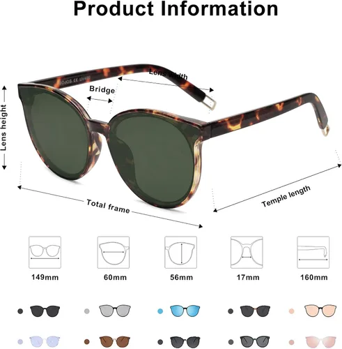 Miniatura 4 de SOJOS Oversized Round Sunglasses for Women and Men