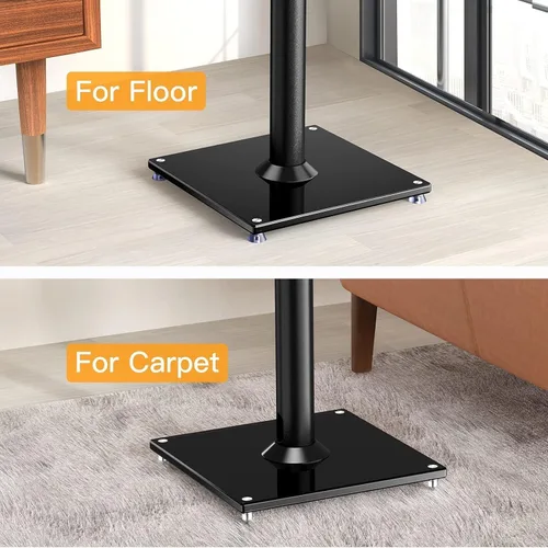 Miniatura 7 de Perlegear, juego de soportes universales para altavoces de sonido envolvente de hasta 22 libras - 28 pulgadas, soportes para estante de altavoces