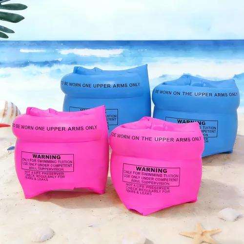 Miniatura 5 de Flotadores inflables para brazos, bandas para el brazo, flotador de tubo de natación para adultos, playa, flotador, fiesta, piscina Rosa