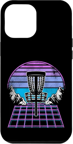 Miniatura 25 de Disco Golf Basket 90s Synthwave Sunset Retrowave Frisbee Golf Case para iPhone 15