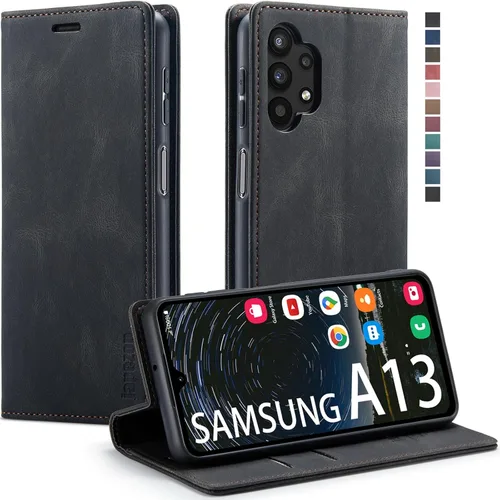 Miniatura 31 de Funda para Samsung Galaxy A13 5G, Samsung Galaxy A13 5G con tarjetero [bloqueo RFID] atril magnético, funda de cuero con tapa para Samsung Galaxy