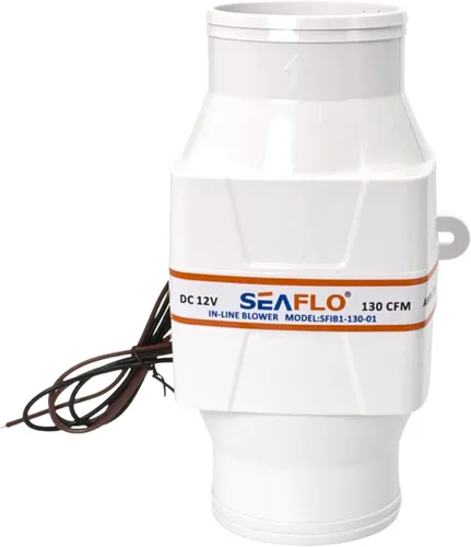 Miniatura 3 de SEAFLO in-Line Marine Bilge Air Blowers- 12V, 3 or 4", 130-270 CFM Ultra-Quiet Operation 4 or 3 Inch for Yacht/Sailboat/Boat- ISO 8846, CE & RoHs