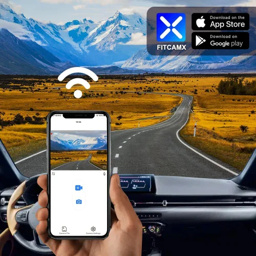Miniatura 5 de Fitcamx Adaptador de cámara de tablero delantera 2K+trasera 1080P para Toyota GR Supra 2020-2026 (HD2-4031), estilo OEM, video HD de 2 canales, WiFi