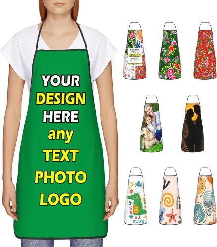 Miniatura 9 de Delantales impermeables personalizados para diseñar tu propia foto logotipo texto para cocinar hornear 28.3 x 20.4 pulgadas