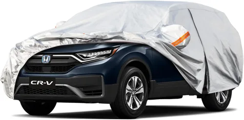 Miniatura 9 de Kayme - Cubierta completa impermeable de 6 capas para automóvil, apta para todo clima, protección para exteriores contra lluvia, rayos ultravioleta