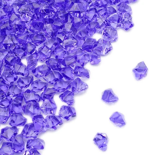 Miniatura 13 de PMLAND 180 piedras de hielo acrílicas naranjas – Gemas de hielo falsas trituradas, piedras de cristal decorativas para relleno de jarrón, mesa
