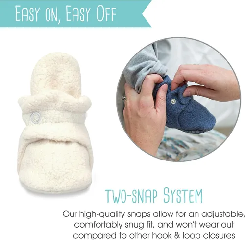 Miniatura 7 de Zutano Unisex Fleece Baby Booties, Soft Sole and Non Slip Stay On Slipper Socks for InfantToddler, Girls, Boys 3-24 Months