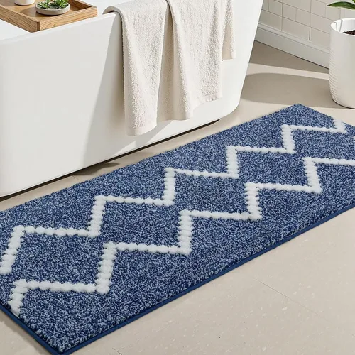 Miniatura 21 de DEXDE Alfombras de Baño Corredor 24x47 pulgadas Alfombra de Baño Larga Antideslizante Suave Lavable Alfombras de Baño Grandes para Baño Dormitorio