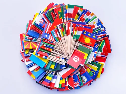 Miniatura 12 de stidsds Banderas de palillos de dientes de América Latina en 21 países, mini pequeñas en español que hablan varios adornos para cupcakes latinos 21