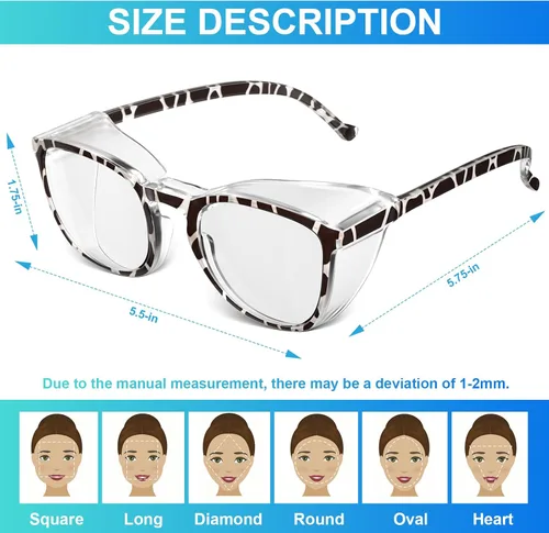 Miniatura 2 de OXG Z87.1+ - Paquete de 4 gafas de seguridad antivaho con estilo – Lentes de seguridad con bloqueo de luz azul para enfermeras