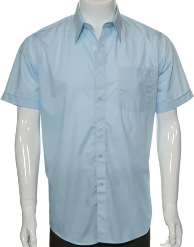Miniatura 2 de Benefit Wear Camisa de vestir de manga corta con gancho y bucle frontal adaptativa para hombre (16.5, blanco)