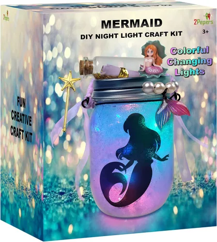 Miniatura 9 de Haz Tu Propio Frasco de Linterna de Unicornio y Hada con Luz Nocturna, Artes y Manualidades para Niños, Mejores Regalos de Cumpleaños para Niñas
