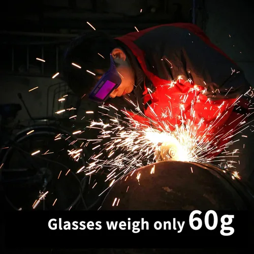 Miniatura 8 de T TOVIA Gafas de Soldadura LCD de Seguridad Protectoras con Energía Solar de Oscurecimiento Automático con Sombra Ajustable, Gafas de Soldadura de 2