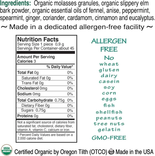 Miniatura 3 de St. Claire's Organics Chupetes para el abdomen, (lata de 1.5 onzas, paquete de 3) Sin gluten, vegano, sin OMG, a base de plantas, sin alérgenos