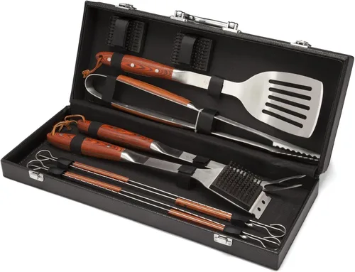 Miniatura 2 de Cuisinart CGS-2010 Premium Grill Set (10 piezas) y Cuisinart CGPR-221 Prensa de parrilla de hierro fundido (mango de madera), pesa 2.1 libras