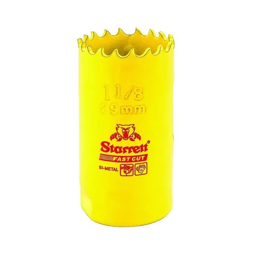 Miniatura 7 de Starrett FCH0100-G - Sierra de agujero recto de corte rápido bimetálica con dientes HSS resistentes a la abrasión, ideal para cortar metal, acero