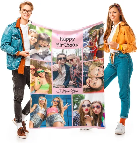 Miniatura 11 de Printwoo Mantas personalizadas con foto, manta de fotos personalizada, mantas personalizadas con imagen, regalos personalizados para mujeres