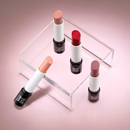 Miniatura 4 de aden Lápiz labial de terciopelo – altamente pigmentado – duradero e hidratante – no seco – cremoso y suave (01 Teddy)