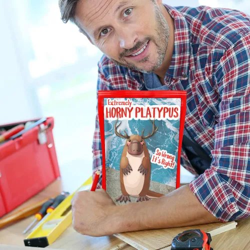 Miniatura 7 de Horny Platypus Cotton Candy – Caramelo sin gluten fabricado en los Estados Unidos – Divertido regalo de broma para Pascua o Navidad – Regalo