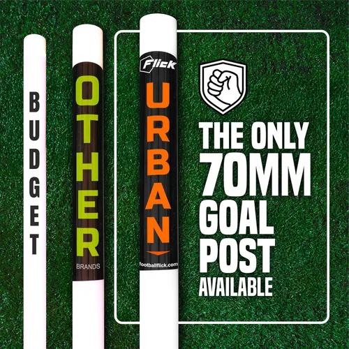 Miniatura 4 de Football Flick Ultimate All Weather uPVC portería de fútbol con postes de 2.756 in de grosor tratados con rayos UV, sistema de bloqueo integrado