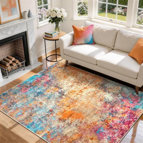 Miniatura 113 de 5x7 Area Rugs for Living Room Rug Washable: Abstract Rug for Dining Room Bedroom Carpet Non Slip 5 by 7 Indoor Modern Nursery Home Office Beige