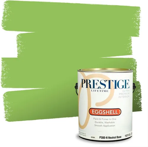 Miniatura 146 de PRESTIGE Pintura exterior e imprimación en uno, aloe, plano, 1 galón