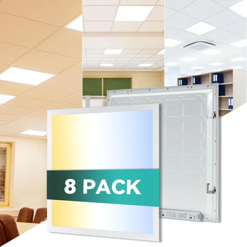 Miniatura 12 de Luz de panel plano LED de 1 x 4, 5000 K, 4000 K, 3000 K, 1 x 4, lámpara de techo LED Troffer Drop, 0-10 V regulable, 100-277 V, certificación ETL