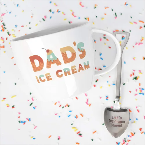 Miniatura 8 de Cuenco y cuchara para helado de Papa, ideal para el día del padre, Navidad o regalo de cumpleaños