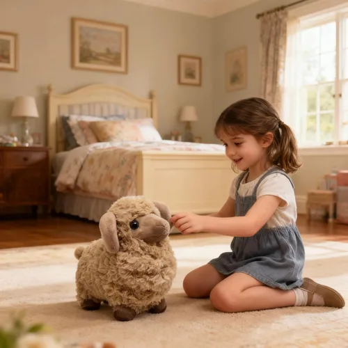Miniatura 5 de BABOLI Peluche de oveja de peluche adorable y esponjoso, súper suave y lindo, muñeca de cordero, regalos bonitos para niños y niñas, regalo