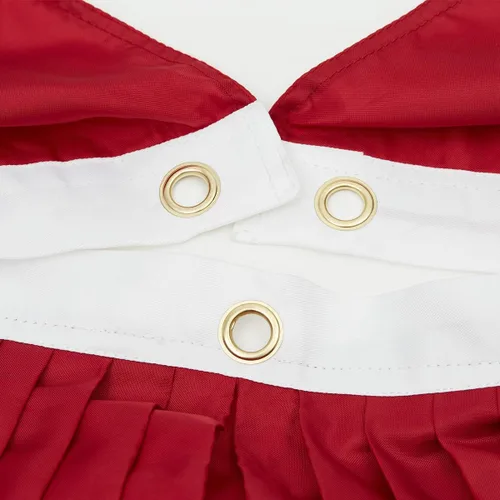 Miniatura 4 de Paquete de 2 banderas de abanico plisadas de Estados Unidos, banderas decorativas de 1.5 x 3 pies con estrellas bordadas, rayas cosidas, cabecera