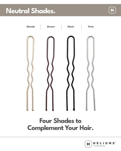 Miniatura 5 de Heliums Horquillas de metal grandes para el cabello francés, color negro, 4 pulgadas, pasador de acero en forma de U de metal resistente para moños