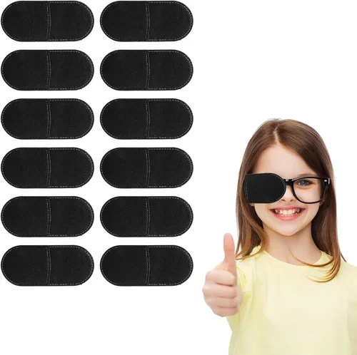 12 parches para ojos para adultos y niños, reutilizables, suaves, para un solo ojo izquierdo, para tratar la ambliopía perezosa y el estrabismo