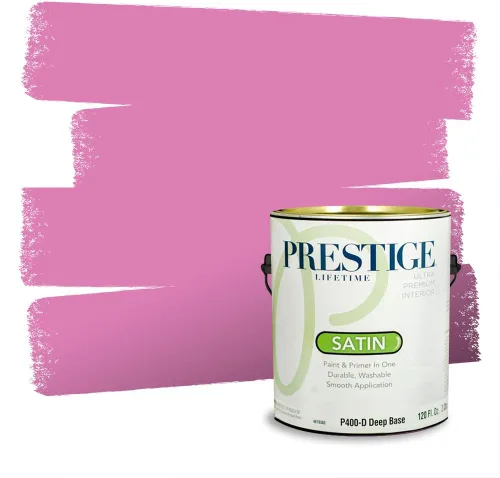 Miniatura 68 de Prestige Paints Pintura exterior e imprimación en uno, 1 galón, plano, coincidencia comparable de Valspar* Amber Rose*