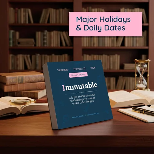 Miniatura 8 de Calendario diario de la palabra del día 2026 Calendario de escritorio desprendible día a día con 365 palabras y definiciones nuevas e interesantes
