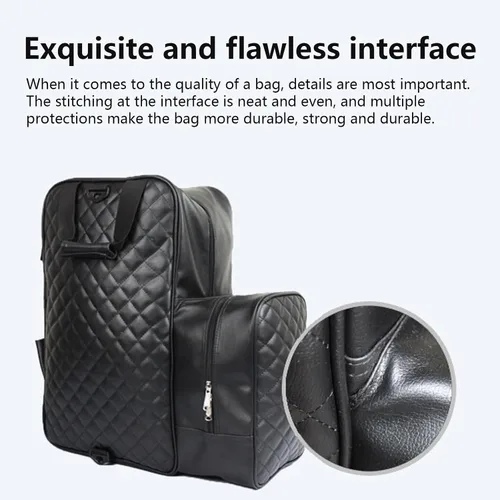 Miniatura 7 de Bolsa ecuestre profesional duradera de piel sintética impermeable para botas de equitación con compartimento para casco y sombrero