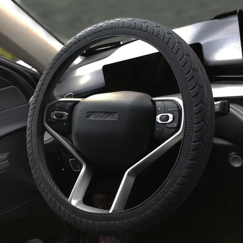 Funda universal para volante: 13.5 a 15 pulgadas, protector de volante antideslizante de silicona elástica para la mayoría de modelos de automóvil,