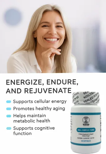 Miniatura 2 de Complejo NAD+ de 750 mg – con niacina y vitamina C – vegano, sin gluten, sin OMG – 30 cápsulas Cellular Energy, Healthy Aging & Mitochondrial