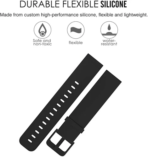Miniatura 4 de YOUkei Correas de reloj inteligente compatibles con MuGo P36A, correas de repuesto ajustables de silicona de liberación rápida para MuGo P36A