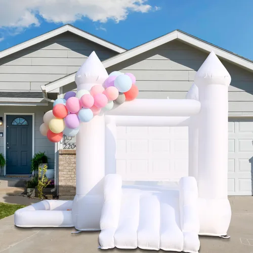 Miniatura 7 de Castillo inflable con soplador, castillo hinchable para interiores y exteriores con hoyo de bolas, adecuado para fiestas familiares, fiestas