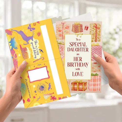 Miniatura 4 de Prime Greetings Tarjeta de cumpleaños para hija, hecha en Estados Unidos, tarjeta gruesa con sobre de primera calidad empaquetada en un correo