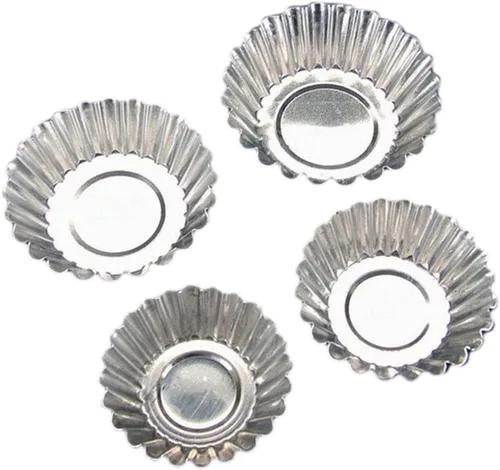 Miniatura 2 de Generic Paquete de 20 moldes de aluminio plateado para muffins, cajas para magdalenas, moldes para magdalenas, moldes para hornear, 2.4 in